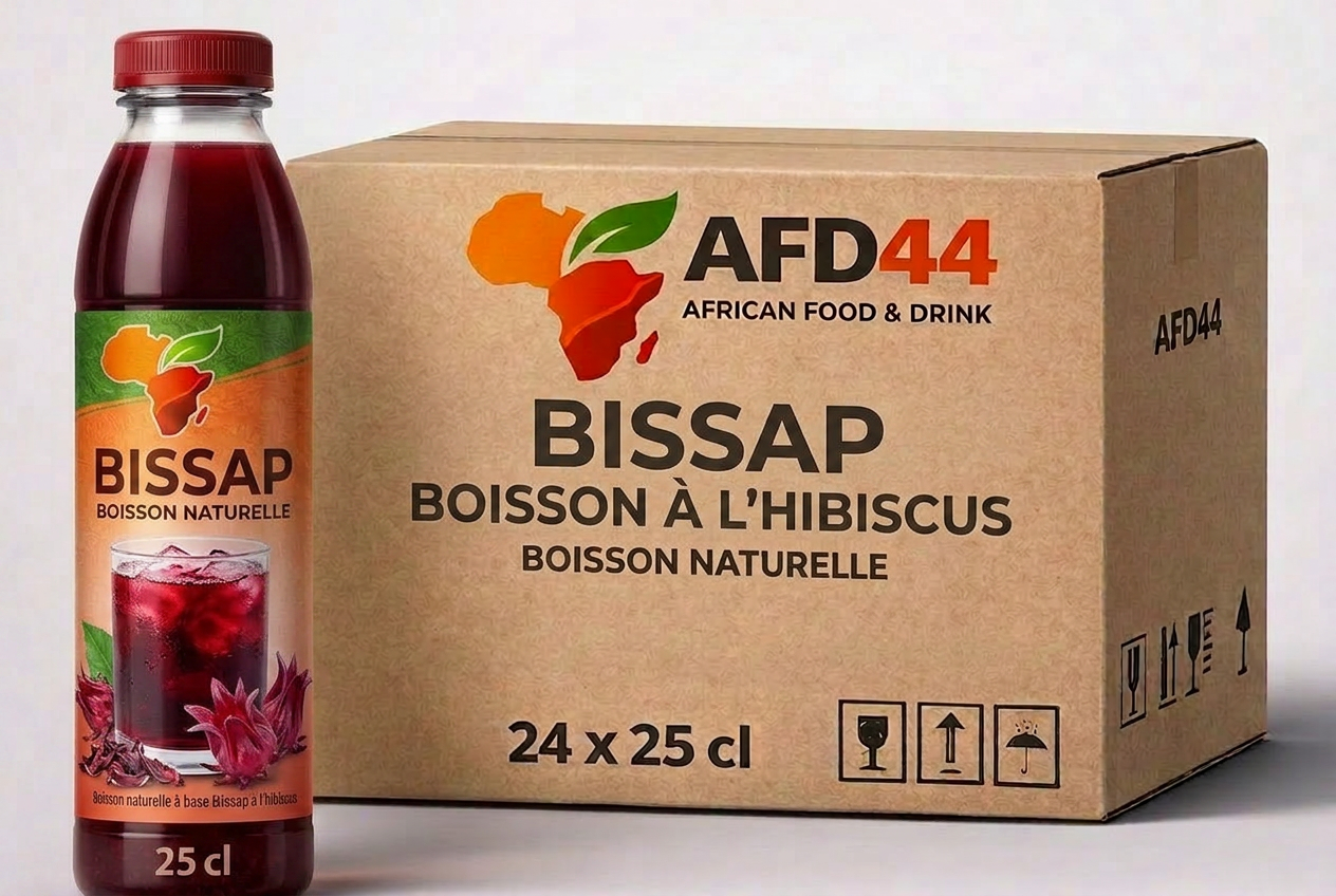 Bissap AFD44 — bouteille 25cl et carton 24 unités